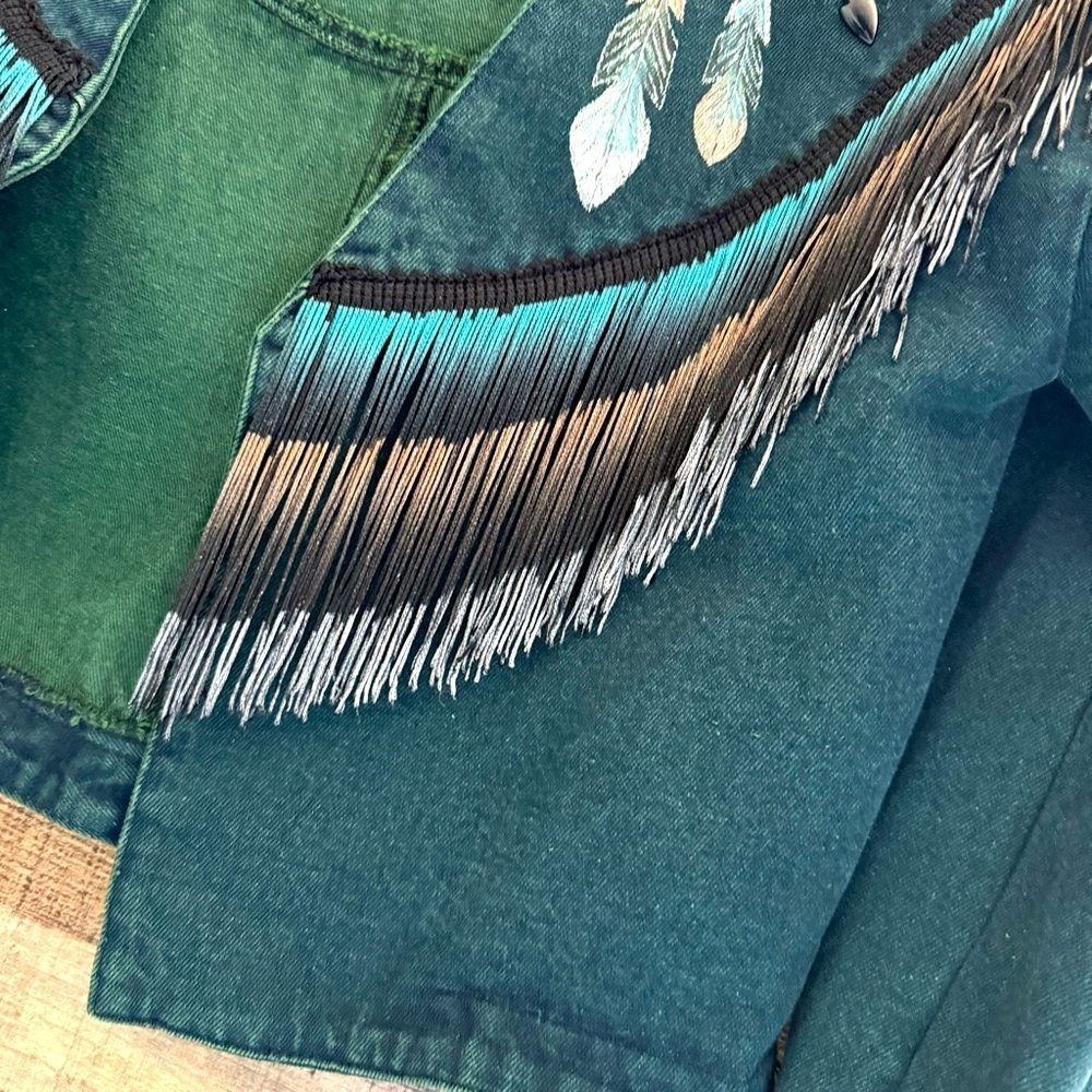 1980’s Wanted By Beads Beautiful Bolero Style Fringe Jacket - Picture 5 of 10